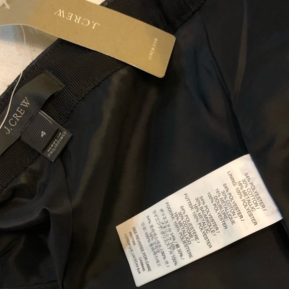 J. Crew Origami Skirt in Metallic Matelasse Mini Wrap Front Black Size 4 - Picture 12 of 15